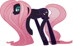 Size: 1336x846 | Tagged: safe, artist:sockl, idw, fluttershy, pegasus, pony, corrupted, nightmare (entity), nightmare fluttershy, simple background, solo, transparent background