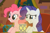 Size: 1101x725 | Tagged: safe, screencap, pinkie pie, rarity, pony, unicorn, spice up your life, smiling, the tasty treat