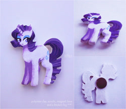 Size: 962x831 | Tagged: safe, artist:ipoloarts, rarity, craft, irl, magnet, photo