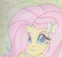 Size: 2428x2216 | Tagged: safe, artist:artemissunlulamoon, fluttershy, pegasus, pony, equestria girls, female, mare, smiling