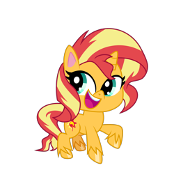 Size: 6200x6048 | Tagged: safe, artist:emeraldblast63, sunset shimmer, pony, unicorn, g4, my little pony: pony life, spoiler:my little pony: pony life, chibi, cute, g4 to g4.5, shimmerbetes, simple background, transparent background, vector