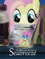 Size: 5103x6597 | Tagged: safe, artist:sonicgirl313, fluttershy, seabreeze, breezie, pegasus, pony, absurd resolution, studio ghibli, the secret world of arriety