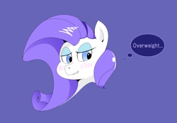 Size: 1600x1108 | Tagged: safe, artist:theobrobine, rarity, pony, unicorn, blushing, bust, female, mare, portrait, simple background, solo, speech bubble, text