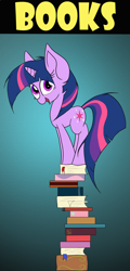 Size: 1024x2133 | Tagged: safe, artist:arcuswind, derpibooru import, twilight sparkle, book, bookmark, solo, that pony sure does love books