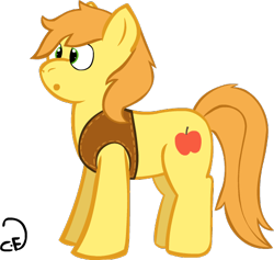 Size: 498x472 | Tagged: safe, artist:cogsfixmore, braeburn, earth pony, pony, male, solo, stallion, two toned mane, yellow coat