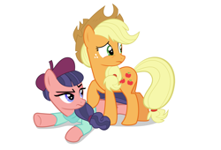 Size: 4968x3376 | Tagged: safe, applejack, raspberry beret, earth pony, pony, made in manehattan, applejack's damaged hat, applejack's hat, cowboy hat, hat, method mares, stetson, unamused