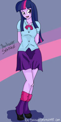 Size: 632x1264 | Tagged: safe, artist:kmitangol, derpibooru import, twilight sparkle, equestria girls, solo