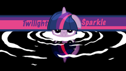 Size: 2560x1440 | Tagged: safe, artist:birthofthepheonix, artist:murknl, derpibooru import, twilight sparkle, reflection, vector, wallpaper, water, wet, wet mane