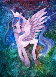 Size: 600x822 | Tagged: safe, artist:amypeterson, derpibooru import, twilight sparkle, twilight sparkle (alicorn), alicorn, pony, female, mare, solo, traditional art, watercolor painting