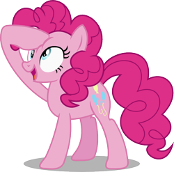 Size: 810x800 | Tagged: safe, artist:seahawk270, pinkie pie, earth pony, pony, spice up your life, bust, open mouth, portrait, raised hoof, simple background, solo, transparent background, vector