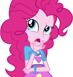 Size: 992x1044 | Tagged: safe, artist:pinkie-s2, pinkie pie, equestria girls, open mouth, simple background, solo, transparent background