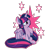 Size: 2000x2000 | Tagged: safe, artist:suzuii, derpibooru import, twilight sparkle, twilight sparkle (alicorn), alicorn, pony, cutie mark, female, mare, sitting, solo