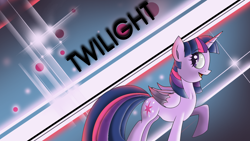 Size: 1600x900 | Tagged: safe, artist:zsparkonequus, derpibooru import, twilight sparkle, twilight sparkle (alicorn), alicorn, pony, smiling, solo, text, wallpaper