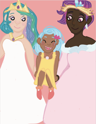 Size: 956x1238 | Tagged: artist needed, safe, princess celestia, princess skystar, queen novo, human, my little pony: the movie, female, humanized, lesbian, novolestia, shipping