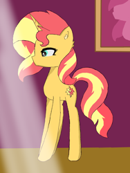 Size: 1080x1440 | Tagged: safe, artist:pink flame, sunset shimmer, pony, unicorn, female, mare