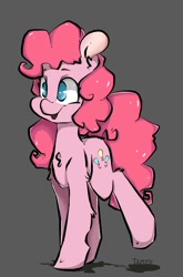 Size: 676x1024 | Tagged: safe, artist:tamyarts, pinkie pie, earth pony, pony, female, mare, pink coat, pink mane, simple background, solo