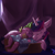 Size: 1024x1024 | Tagged: safe, artist:imsokyo, derpibooru import, spike, twilight sparkle, dragon, :p, basket, blanket, cuddling, cute, daily sleeping spike, eyes closed, fluffy, mama twilight, nuzzling, prone, sleeping, smiling, snuggling, spikelove, tongue out, tumblr, wink