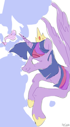 Size: 549x988 | Tagged: safe, artist:hajuya, derpibooru import, twilight sparkle, twilight sparkle (alicorn), alicorn, pony, clothes, crown, female, mare, shoes, solo