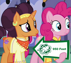 Size: 941x823 | Tagged: safe, edit, edited screencap, screencap, pinkie pie, saffron masala, earth pony, pony, spice up your life, exploitable meme, meme, pinkie pie's sign