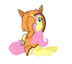 Size: 1000x892 | Tagged: safe, artist:xbi, applejack, fluttershy, earth pony, pegasus, pony, clothes, hoodie, simple background, solo, transparent background