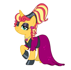 Size: 1024x998 | Tagged: safe, artist:emeraldblast63, sunset shimmer, hercules, megara, simple background, solo, transparent background