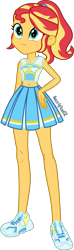 Size: 4167x14120 | Tagged: safe, artist:sacrifice02, sunset shimmer, equestria girls, canterlot high, cheerleader, clothes, simple background, solo, transparent background, uniform, wondercolts