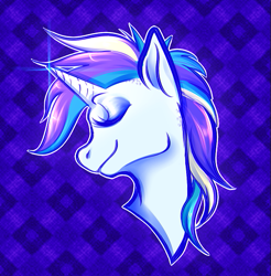 Size: 525x533 | Tagged: safe, artist:skipdoobles, rarity, pony, unicorn, it isn't the mane thing about you, alternate hairstyle, bust, eyes closed, female, portrait, punk, raripunk, solo