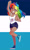 Size: 1202x2000 | Tagged: safe, artist:galaxiedream, derpibooru import, rainbow dash, human, alternate hairstyle, armpits, clothes, dark skin, female, grin, humanized, kotobukiya, kotobukiya rainbow dash, one eye closed, shoes, shorts, smiling, tanktop, wink