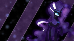 Size: 1600x900 | Tagged: safe, artist:sailortrekkie92, artist:zutheskunk edits, derpibooru import, nightmare rarity, pony, unicorn, female, mare, raised hoof, solo, vector, wallpaper