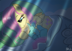 Size: 1122x802 | Tagged: safe, artist:dsana, fluttershy, zephyr breeze, pegasus, pony, brother and sister, colt zephyr breeze, cute, female, filly, filly fluttershy, hoof in mouth, hoof sucking, male, mare, shyabetes, siblings, sleeping, younger, zephyrbetes