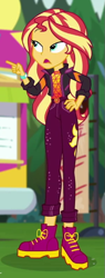 Size: 299x783 | Tagged: safe, screencap, sunset shimmer, better together, equestria girls, sunset's backstage pass!, cropped, solo