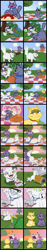 Size: 3000x16101 | Tagged: safe, artist:magerblutooth, opalescence, rarity, oc, oc:dazzle, oc:peal, cat, mouse, pony, unicorn, comic:diamond and dazzle, chicken meat, comic, food, fried chicken, meat, pasta, picnic, picnic blanket, soup, spaghetti, sun, sunglasses, sunset