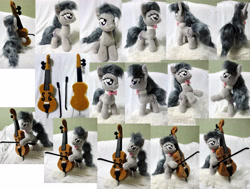 Size: 3974x3000 | Tagged: safe, artist:rens-twin, octavia melody, earth pony, pony, cello, irl, musical instrument, photo, plushie, solo