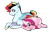 Size: 1280x831 | Tagged: safe, artist:minsona, derpibooru import, pinkie pie, rainbow dash, oc, oc:blueberry muffin, earth pony, pegasus, pony, crying, depression, female, implied omniship, lesbian, magical lesbian spawn, next generation, offspring, parent:pinkie pie, parent:rainbow dash, parents:pinkiedash, pinkamena diane pie, pinkiedash, shipping, simple background, transparent background