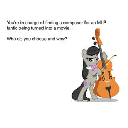 Size: 1024x1024 | Tagged: safe, octavia melody, earth pony, pony, black mane, female, gray coat, mare, meta, solo, text, thread