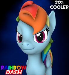 Size: 1000x1080 | Tagged: safe, artist:lance-pizon, derpibooru import, rainbow dash, pegasus, pony, 3d, parody, poster, revamped ponies, sonic movie 2020, source filmmaker