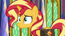 Size: 1920x1080 | Tagged: safe, screencap, sunset shimmer, pony, unicorn, better together, equestria girls, forgotten friendship, cute, shimmerbetes, solo