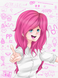 Size: 2834x3779 | Tagged: safe, artist:jenyeongi, pinkie pie, human, humanized, solo