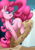 Size: 1700x2400 | Tagged: safe, artist:madacon, pinkie pie, earth pony, pony, cookie, cute, diapinkes, food, glass, milk, ponies in food, solo, tiny ponies, tongue out