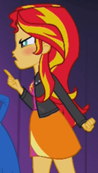 Size: 560x976 | Tagged: safe, screencap, sunset shimmer, equestria girls, rainbow rocks, blushing, cropped, solo focus