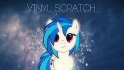 Size: 1920x1080 | Tagged: safe, artist:codershy, artist:shelmo69, derpibooru import, dj pon-3, vinyl scratch, pony, unicorn, female, looking at you, mare, particles, solo, vector, wallpaper