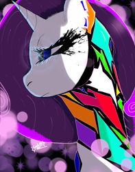 Size: 2529x3202 | Tagged: safe, artist:omega-scarlett, rarity, pony, unicorn, digital art, female, horn, mare, solo