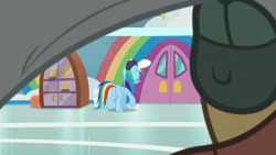 Size: 1280x720 | Tagged: safe, derpibooru import, screencap, rainbow dash, yona, pegasus, pony, 2 4 6 greaaat, butt, plot