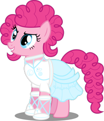 Size: 7036x8192 | Tagged: safe, artist:atomicmillennial, part of a set, pinkie pie, earth pony, pony, absurd resolution, alternate hairstyle, alternate universe, clothes, flash puppet, ponies of the future, solo