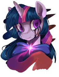 Size: 1500x1949 | Tagged: safe, artist:facerenon, derpibooru import, twilight sparkle, bust, crying, portrait, solo