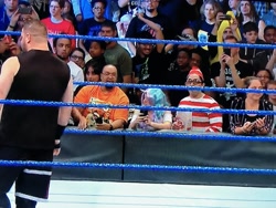 Size: 4032x3024 | Tagged: safe, princess celestia, human, clothes, cosplay, costume, irl, irl human, kevin owens, photo, smackdown live, waldo, wwe