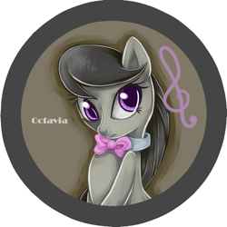 Size: 708x708 | Tagged: safe, artist:bunina, octavia melody, earth pony, pony, badge, pixiv, solo