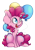 Size: 2480x3508 | Tagged: safe, artist:cutepencilcase, pinkie pie, earth pony, pony, chest fluff, cutie mark background, ear fluff, simple background, sitting, solo, transparent background