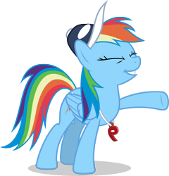 Size: 5000x5209 | Tagged: safe, artist:luckreza8, derpibooru import, rainbow dash, pegasus, pony, 2 4 6 greaaat, absurd resolution, cap, eyes closed, hat, simple background, smiling, solo, transparent background, underhoof, vector