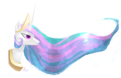 Size: 2048x1315 | Tagged: safe, artist:ari-the-artist, princess celestia, alicorn, pony, bust, digital art, solo